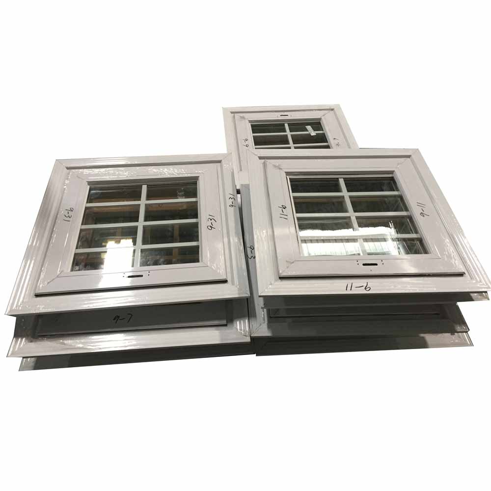 Waterproof white profile color new window grills design  double reflective glass  bathroom window grill design