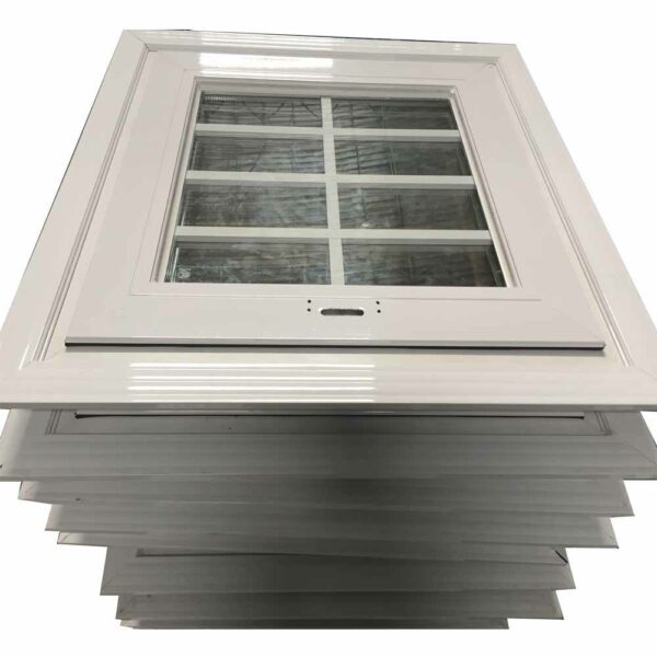 4 - Waterproof white profile color new window grills design double reflective glass bathroom window grill design