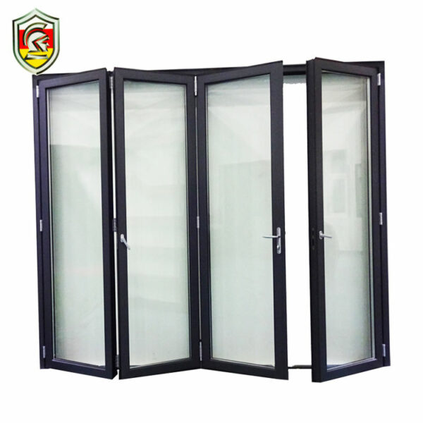 2 - Modern garage door design folding aluminum silver frame glass panel garage door prices