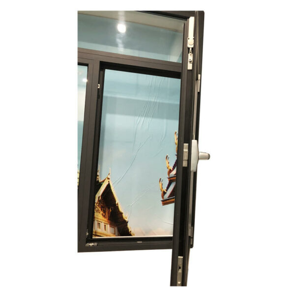 5 - 5mm laminated tempered glass hurricane impact swing opening aluminum window with internal blinds