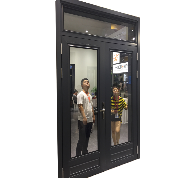 Heavy duty aluminium profile 12mm toughened glass door design
