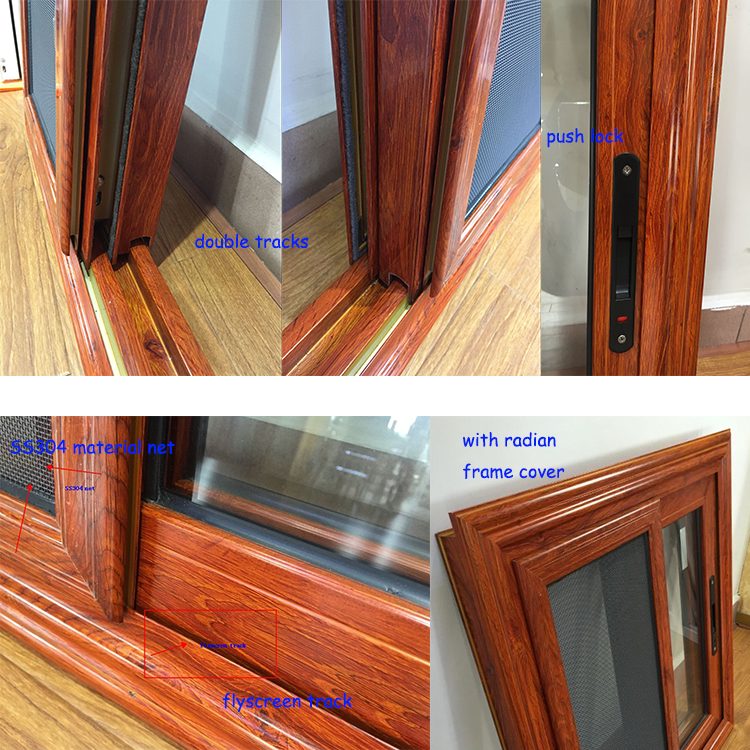 1.4mm thickness cheap price aluminum up down sliding window