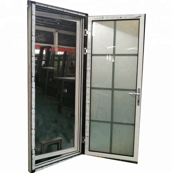 0| - Modern house kitchen aluminum casement glass door with outside grill