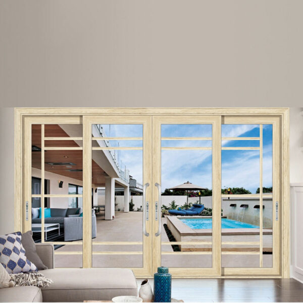 3 - Customized waterproof exterior aluminum glass sliding door for bedroom living room custom size color