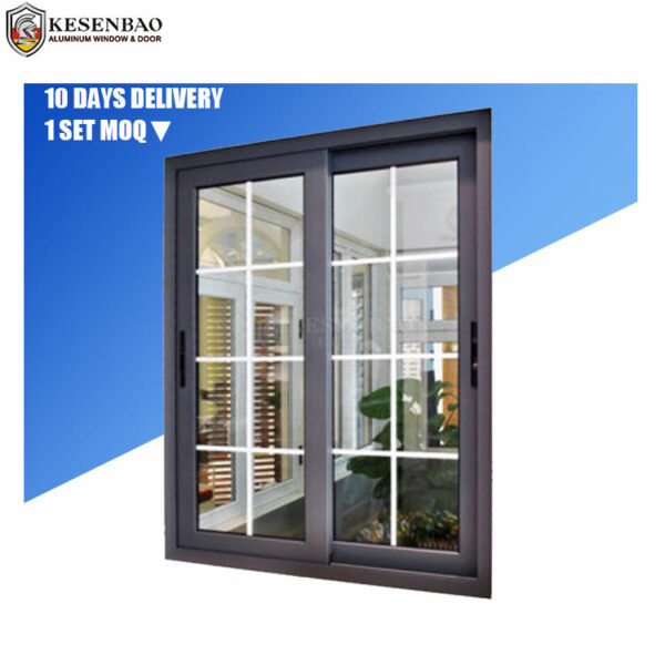 4 - Double Glazed Aluminium Windows And Doors Sliding Window With Inside Grill