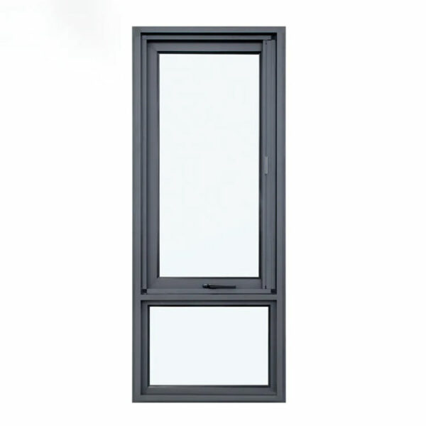4 - 12 Colors Option Luxury Burglar Proof Glass Thermal Insulation Aluminum Awning Windows