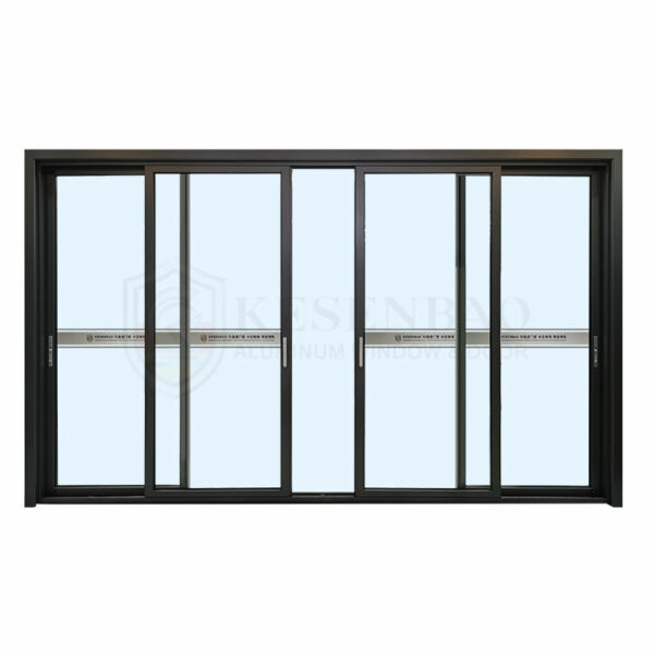 6 - 72X80 Home Balconies Outdoor Fiberglass 4 Panel Glass Sliding Patio Doors With Accordion Fly Screen