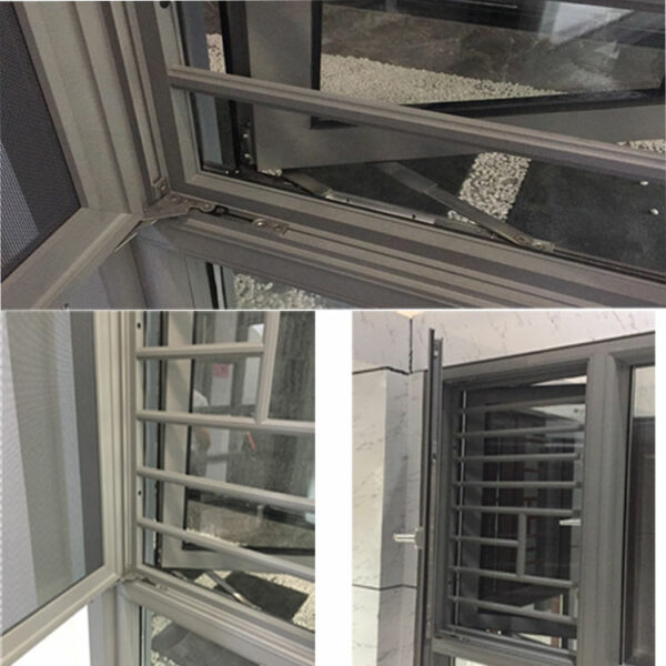 3 - Iron grill window door design aluminium casement windows