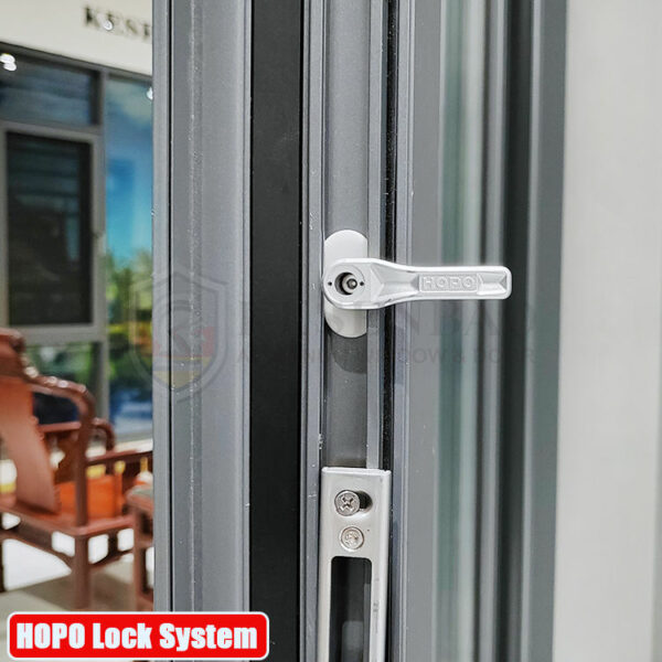 4 - Modern Home Aluminum Door And Frame Set Design Hot Selling Low Price Tempered Glass Double Swing Door For Kitchen