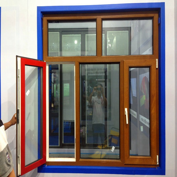 5mm laminated tempered glass hurricane impact swing opening aluminum window with internal blinds