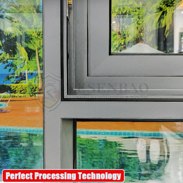 3 - Low-E Heat Insulating Glass Design Modern Tilt And Turn Aluminum Windows Soundproof Casement Window