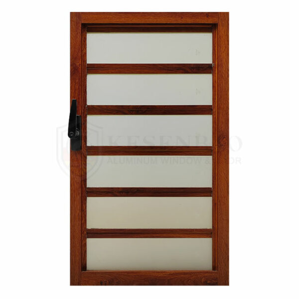 3 - High Impact Aluminum Jalousie Frosted Glass Louvered Adjustable 3 Opening Angle For House