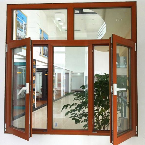 5mm laminated tempered glass hurricane impact swing opening aluminum window with internal blinds
