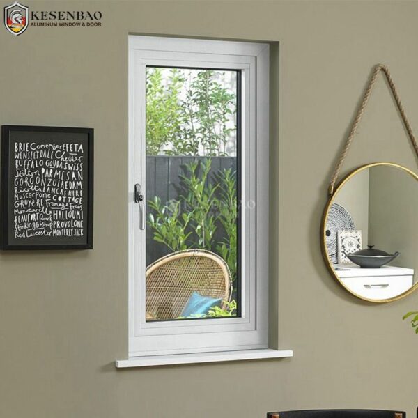 4 - Excellent Sound Insulation Residential White French Design Aluminum Double Glass Casement Window