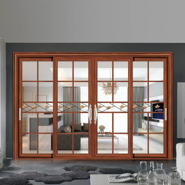 2 - Customized waterproof exterior aluminum glass sliding door for bedroom living room custom size color