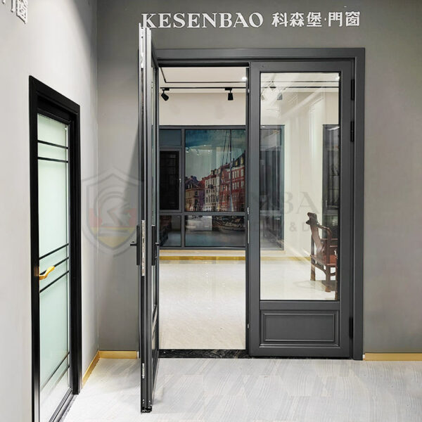 2 - Excellent Soundproof Design Modern High End Aluminum Double Glazed Interior Double Casement Door