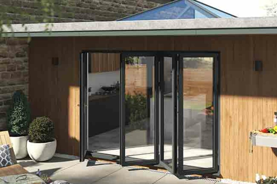 4 Section Aluminium Bifold Doors - ALUMINIUM DOOR DESIGNS FOR YOUR HOME: 3 MODERN IDEAS