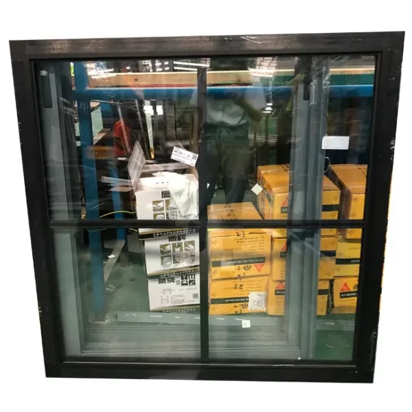  - 5mm double tempered clear glass with grill design aluminium fixed window