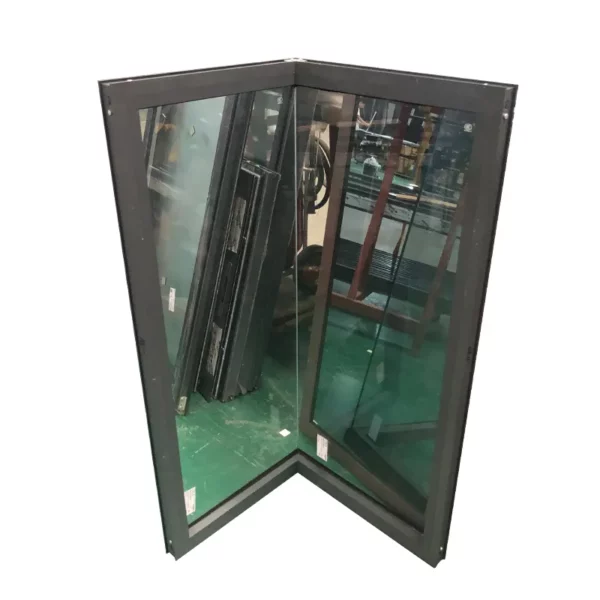  - Modern design high quality big glass window designs for homes corner aluminum window